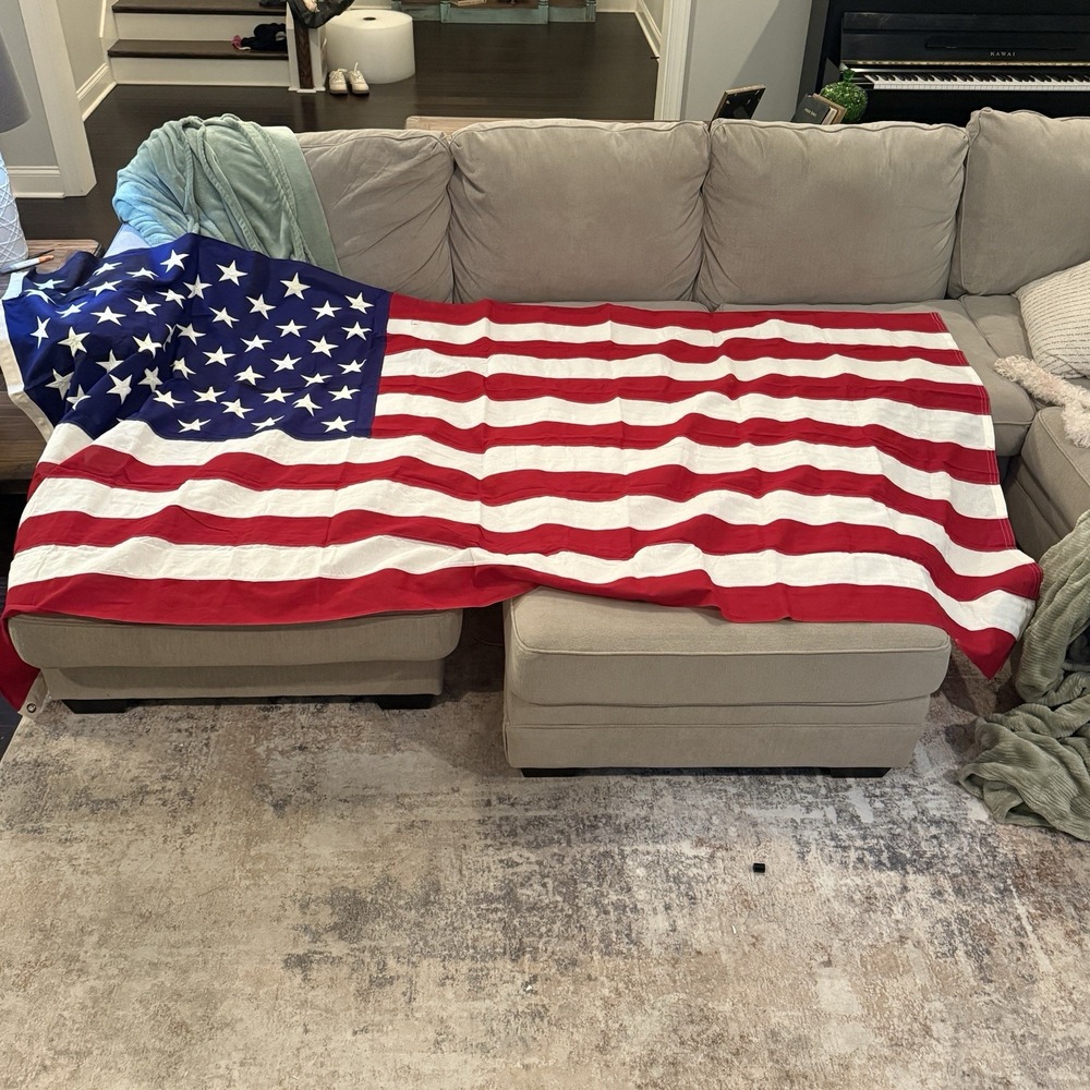 5'x9' 50 Star VTG American Flag BEST VALLEY FORGE USA 100% Cotton Bunting